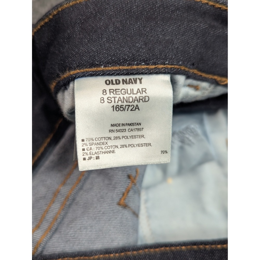 Old‎ Navy Womens Dark Wash Denim Pencil Skirt Size 8 Regular Stretch Knee Length - Picture 4 of 8